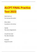 Exam &lpar;elaborations&rpar; ALCPT 
