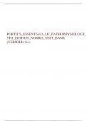PORTH’S_ESSENTIALS_OF_PATHOPHYSIOLOGY_5TH_EDITION_NORRIS_TEST_BANK (VERIFIED A+) 