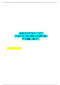LEIK FNP PRACTICE QUESTIONS AND ANSWERS &lpar;VERIFIED A&plus;&rpar; 