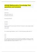 ASVAB Mathematics Knowledge Test questions and answers.
