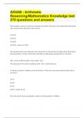 ASVAB - Arithmetic Reasoning Mathematics Knowledge test |270 questions and answers.