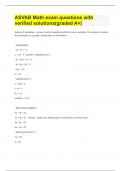 ASVAB Math exam questions with verified solutions(graded A+).
