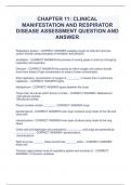 CHAPTER 11: CLINICAL  MANIFESTATION AND RESPIRATOR  DISEASE ASSESSMENT QUESTION AND  ANSWER