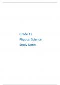 Grade 11 Physcal science study notes. Summary. 