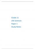 Grade 11 - Life Science Papaer 1 - Study Notes