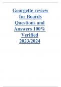 Georgette review for Boards  Questions and Answers 100%  Verified 2023/2024