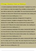 ATI Dosage Calculations Critical Care Medications Latest Questions and Answers (2023/2024) (Verified Answers)