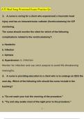 ATI RN Med Surg Proctored Exam Practice Qs Latest Questions and Answers &lpar;2023&sol;2024&rpar; &lpar;Verified Answers&rpar;