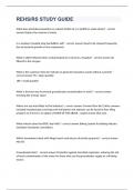 REHS&sol;RS Study Guide &vert; 150 Questions with 100&percnt; Correct Answers &vert; Verified 2023