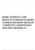 BASIC PATIENT CASE RESULTS TURNED IN &lpar;JOHN LANSEN&rpar; SHADOW HEALTH  COMPLETE ANSWER KEY 2023&sol;2024 GRADED A&plus;&period;