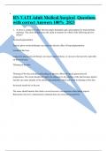RN VATI Adult Medical Surgical  Questions with correct Answers 100&percnt;  2023