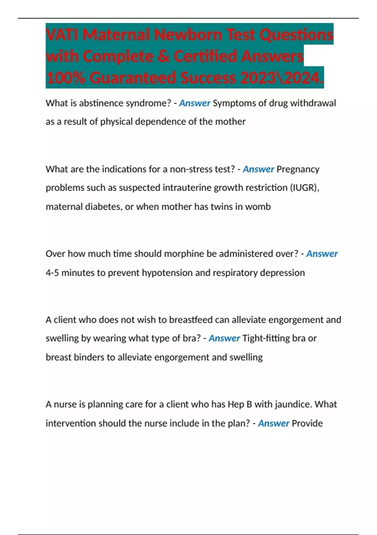 OXYGEN THERAPY ATI Examination Review Terms Completely Defined