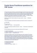 Family Nurse Practitioner-questions for FNP review Questions and Answers 100&percnt; correct 