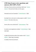 CPD State Exam review questions and answers 2023 100&percnt; PASS