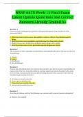 NRNP 6675 Week 11 Final Exam Latest Update Questions and Correct Answers Already Graded A+