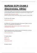 NUR 256 ECPI EXAM 2. Electrolytes, ABGs. QUESTIONS AND ANSWERS.