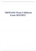 NRNP 6541 Week 6 Midterm Exam 2022/2023 | Answers 100% correct verified for guaranteed a+++