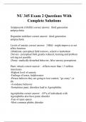 NU 345 Exam 2 Questions With Complete Solutions