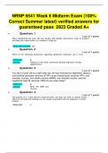 NRNP 6541 Week 6 Midterm Exam (100% Correct  latest) verified answers for guaranteed pass 2023 Graded A+