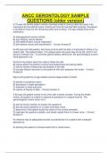 ANCC GERONTOLOGY SAMPLE  QUESTIONS &lpar;older version&rpar;