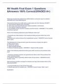 NV Health Final Exam 1 Questions &Answers 100&percnt; Correct&lpar;GRADED A&plus;&rpar;
