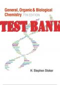 TEST BANK for General, Organic, and Biological Chemistry 7th Edition by Stephen Stoker. ISBN 9781305686182, ISBN 9781285853918 (Complete Chapters 1-26)