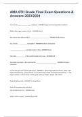 AMA 6TH Grade Final Exam Questions & Answers 2023/2024