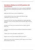 Introductory Business Law &lpar;CLEP&rpar; questions with correct answers