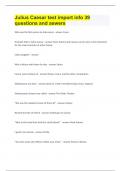 Julius Caesar test import info&vert; 39 questions and aswers