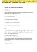 HERZING UNIVERSITY ADULT HEALTH TEST 2 NU 216 QUESTIONSWITH COMPLETE SOLUTIONS/ 156 PAGES 