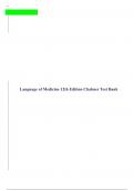 Language of Medicine 12th Edition Chabner Test Bank