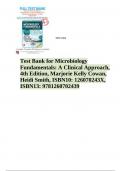 TEST BANK FOR MICROBIOLOGY FUNDAMENTALS&colon; A CLINICAL APPROACH 4TH EDITION MARJORIE KELLY COWAN HEIDI SMITH ISBN10&colon; X ISBN13&colon; 9789&period;&period;&period;&period;&period;&period;&period;&period;&period;&period;&commat;Recommended                        