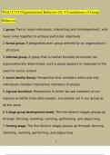 WGU Organizational Behavior C715  Ch&period; 9 Foundations of Group Behavior