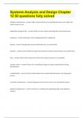 Systems Analysis and Design Chapter 12&vert; 50 questions fully solved