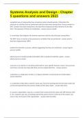 Systems Analysis and Design - Chapter 5 questions and answers 2023