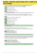 Miami Dade College&comma;  PHT 2162 BURNS REVIEW QUESTIONS WITH COMPLETE SOLUTIONS