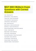 MGT 8803 Midterm Exam Questions with Correct Answers 