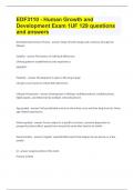 EDF3110 - Human Growth and Development Exam 1UF &vert;129 questions and answers