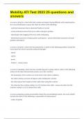 Mobility ATI Test 2023 &vert;25 questions and answers
