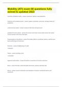 Mobility &lpar;ATI&rpar; exam&vert; 68 questions fully solved & updated 2023