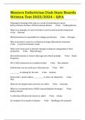 Masters Esthetician Utah State Boards Written Test 2023&sol;2024 &ndash; Q&A