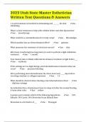 2023 Utah State Master Esthetician Written Test Questions & Answers