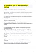 ATI mobility test&vert; 17 questions fully solved