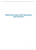 SCRN Prep Exam 2023 Questions and Answers