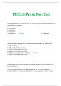 PHTLS Pre & Post Test