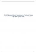 RN ATI Concept-based Assessment, Proctored Exam for Level 1|Test Bank