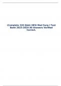 (Complete 320 Q&A) HESI Med Surg I Test Bank 2023-2024 All Answers Verified Correct.
