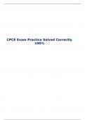 CPCE Exam Practice Solved Correctly 100%