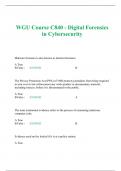 WGU Course C840 - Digital Forensics in Cybersecurity EXAM 2023/2024