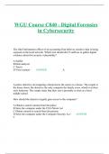 WGU Course C840 - Digital Forensics in Cybersecurity